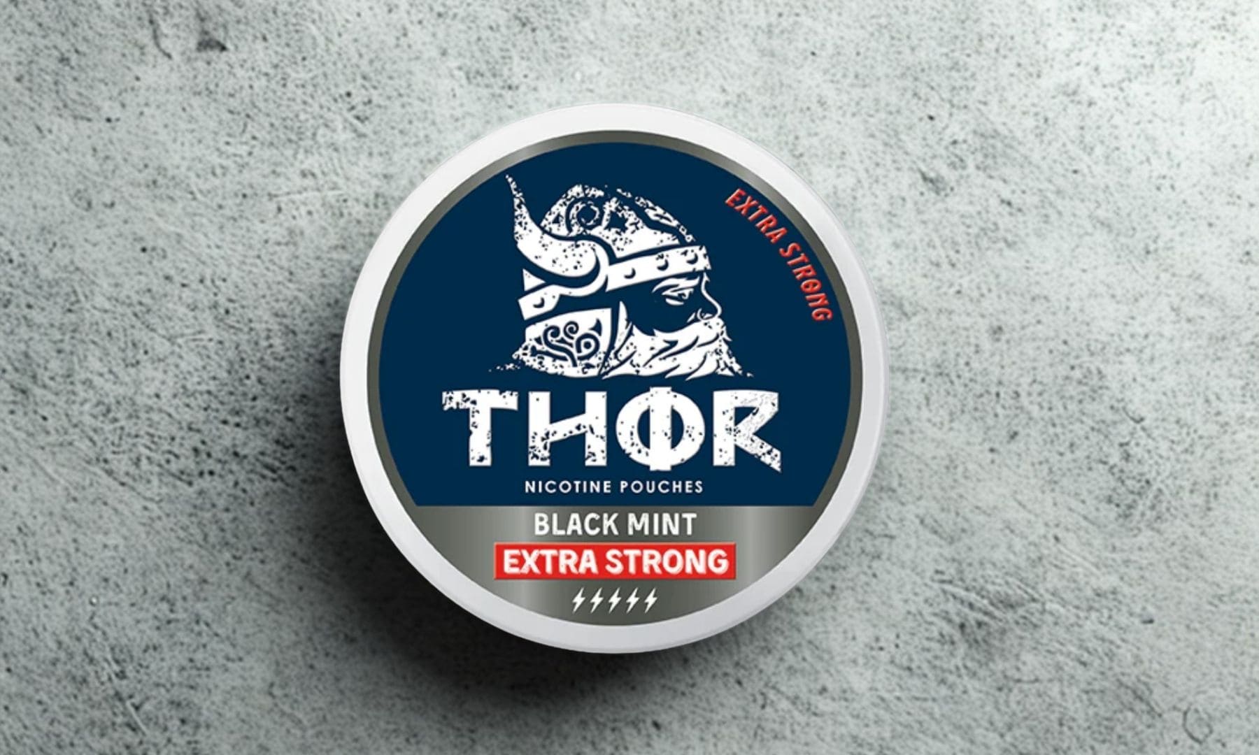 Eine Dose THOR Snus in der Sorte Black Mint Extra Strong